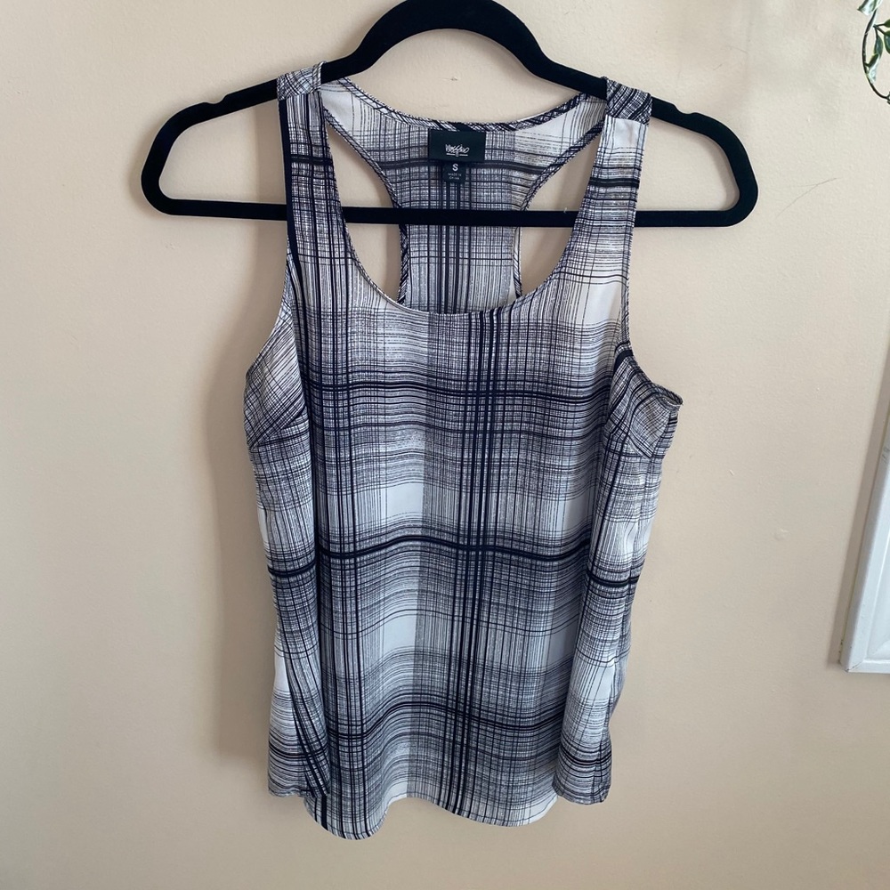 White with Black Stripped Work Blouse